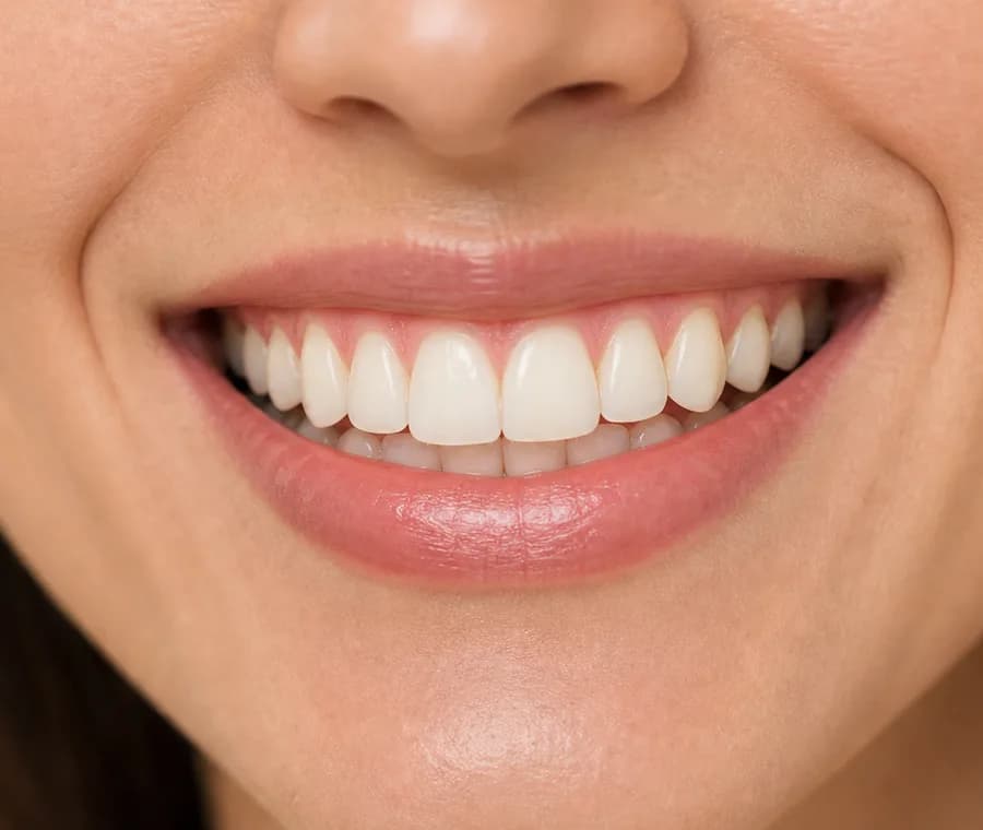 Healthy smile showing a healed, symmetrical gumline