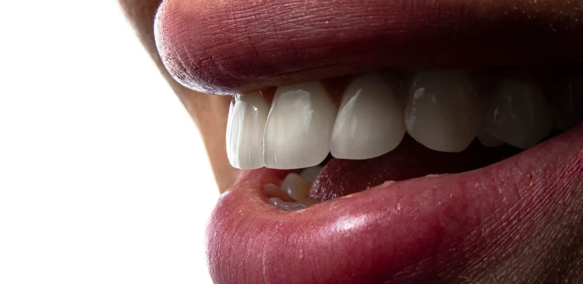 Close-up of a restored natural smile